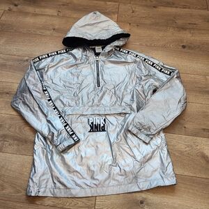 Victoria's secret pink half zip metallic pullover